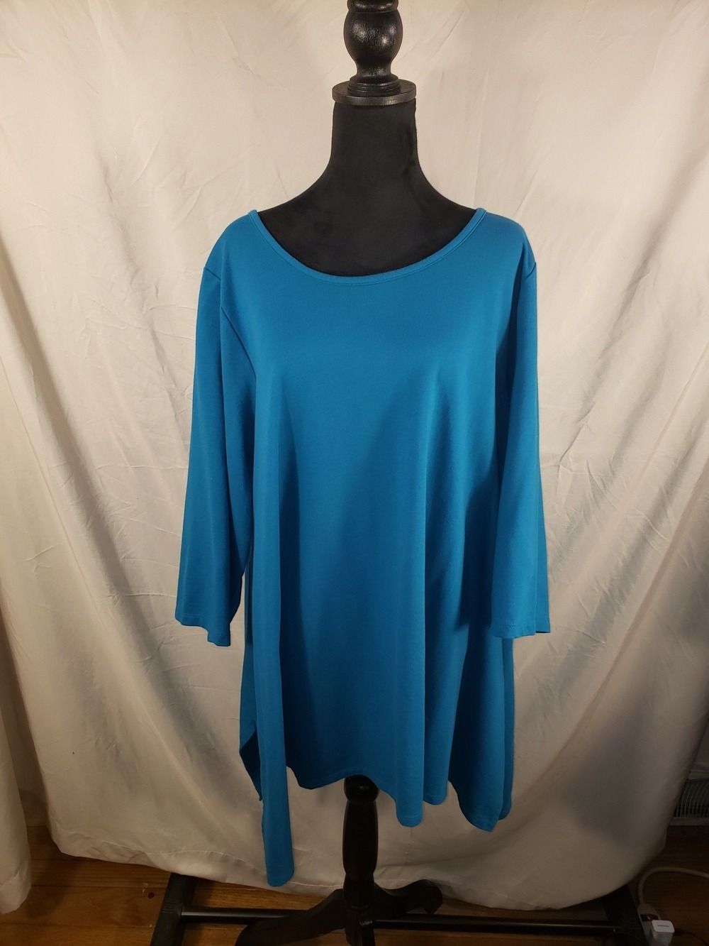 Woman Within Teal Boatneck Swing Tunic - 1X